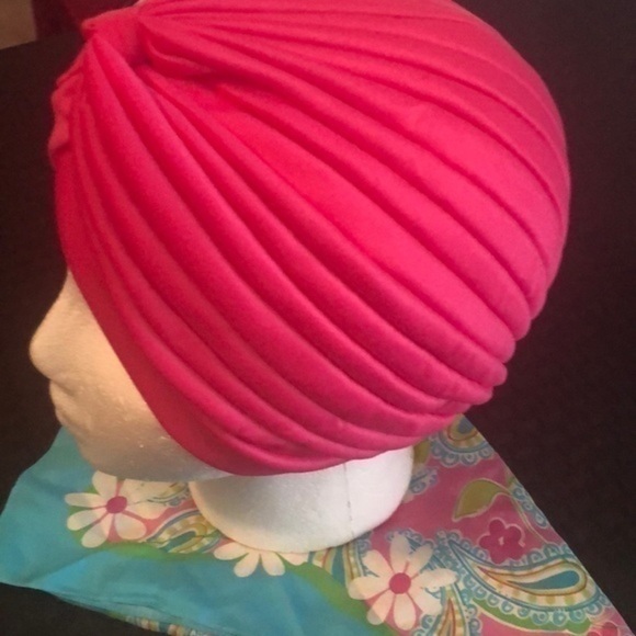 Urban Turbans. Valentines Pink!!!!!Barbie pink pin up hat head wrap - Picture 3 of 3